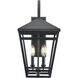 Seager 2 Light 20.25 inch Textured Black Outdoor Wall Sconce